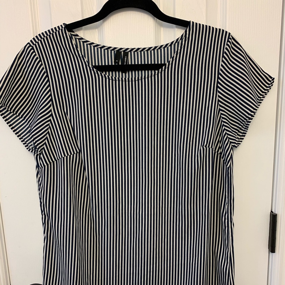 Navy Blue & White Stripe Size M